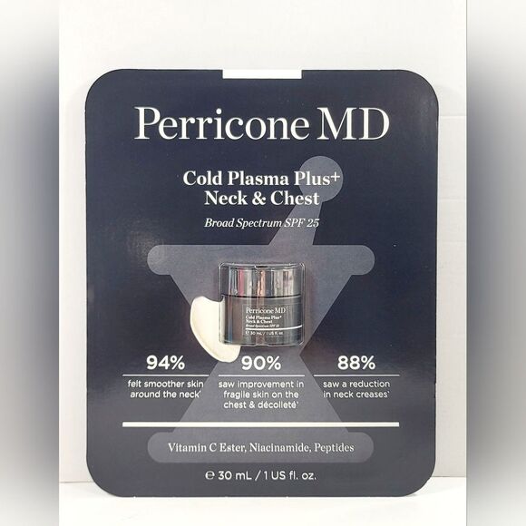 Perricone MD Cold Plasma + Plus Neck & Chest 1oz SPF 25 NEW Sealed - Picture 2 of 4